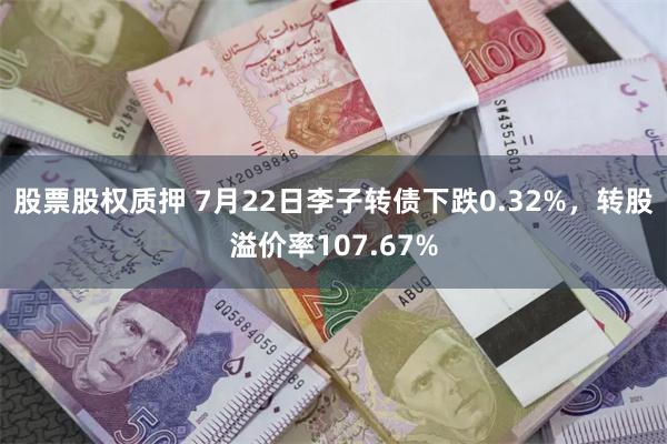 股票股权质押 7月22日李子转债下跌0.32%，转股溢价率107.67%