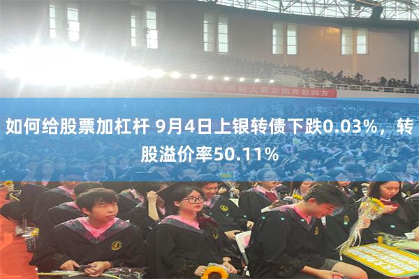 如何给股票加杠杆 9月4日上银转债下跌0.03%，转股溢价率50.11%