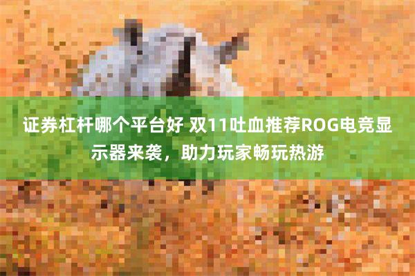 证券杠杆哪个平台好 双11吐血推荐ROG电竞显示器来袭，助力玩家畅玩热游