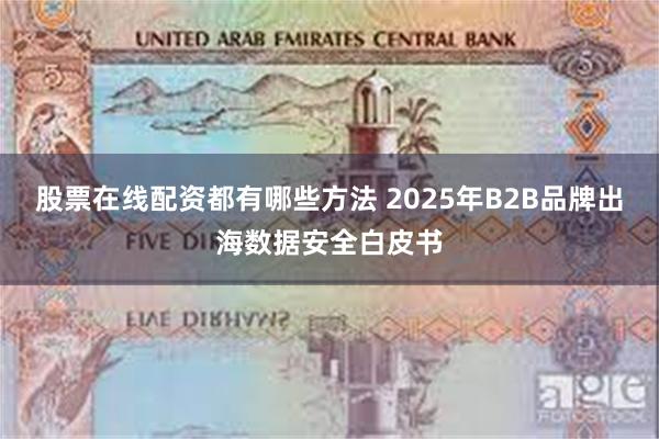 股票在线配资都有哪些方法 2025年B2B品牌出海数据安全白皮书