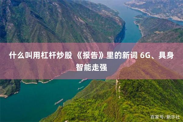 什么叫用杠杆炒股 《报告》里的新词 6G、具身智能走强